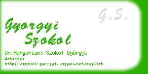gyorgyi szokol business card
