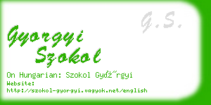 gyorgyi szokol business card